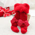 Children's Christmas and New Year plus velvet leggings red wave dot bow pantyhose padded pants